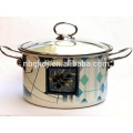 enamel cookware pot /casserole set with full decal& double handle